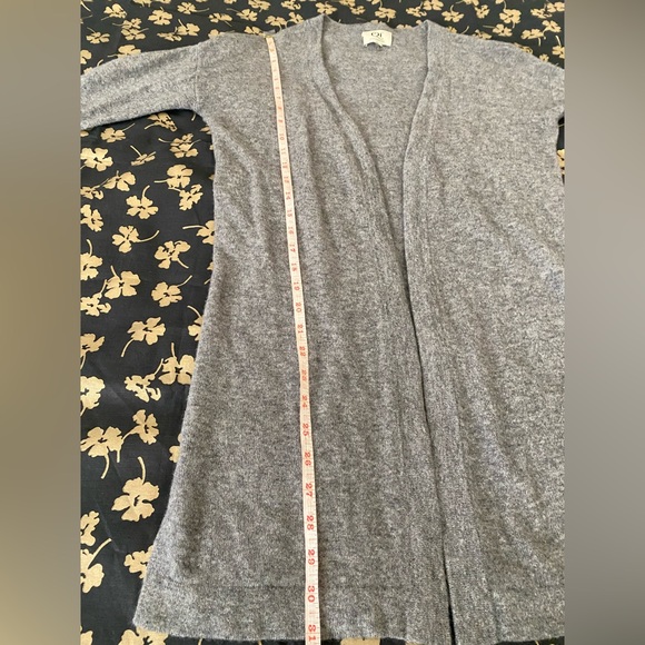 Qi Cashmere Cashmere & Fox-Fur Cuff Cardigan Sweater / Size XSmall - Picture 15 of 17